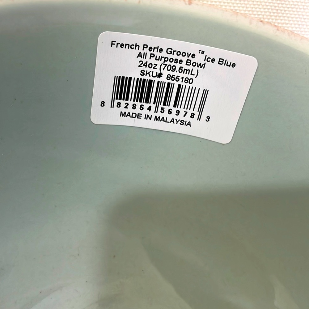 NEW LENOX 24oz Bowl Set Of 2 French Perle Groove - Ice Blue - Picture 5 of 5